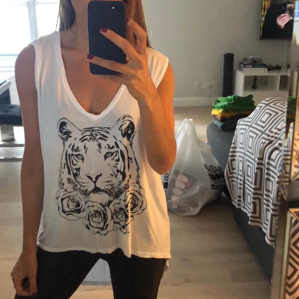 Lauren Moshi Tiger and Roses high-low top.